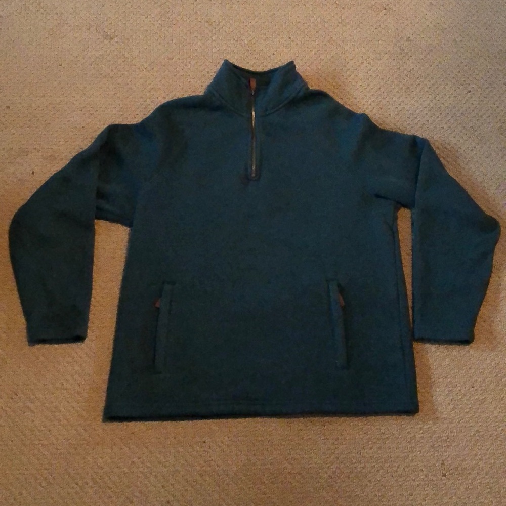 Green quarter zip